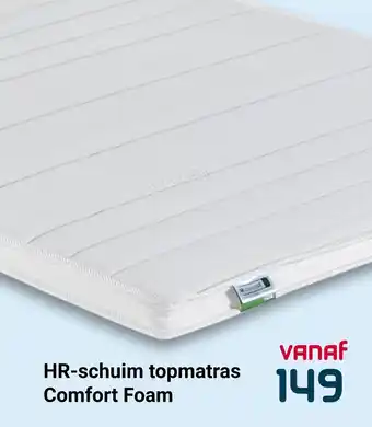 Beddenreus HR-schuim topmatras Comfort Foam aanbieding