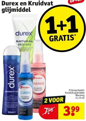 Kruidvat Durex en Kruidvat glijmiddel aanbieding