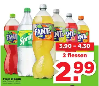 PLUS Fanta of Sprite 1.5 L aanbieding