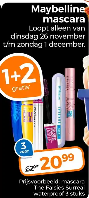 Trekpleister Maybelline mascara aanbieding