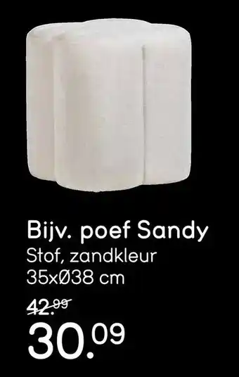 Leen Bakker Poef sandy aanbieding