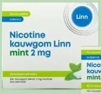 DA Linn Nicotinekauwgom 2 mg mint aanbieding
