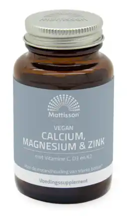 De Online Drogist Mattisson HealthStyle Calcium Magnesium & Zink Tabletten aanbieding