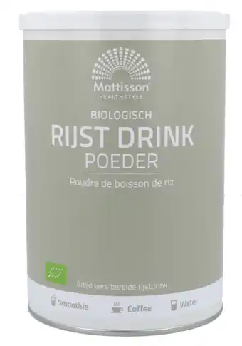 De Online Drogist Mattisson HealthStyle Biologische Rijstdrink Poeder aanbieding