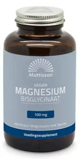 De Online Drogist Mattisson HealthStyle Magnesium Bisglycinaat 100mg Tabletten aanbieding