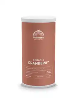 De Online Drogist Mattisson HealthStyle Organic Cranberry Poeder aanbieding