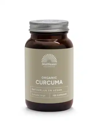 De Online Drogist Mattisson HealthStyle Organic Kurkuma Turmeric Capsules aanbieding