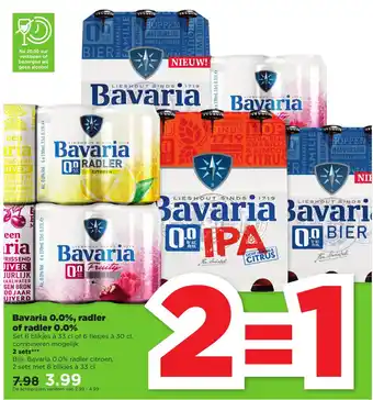 PLUS Bavaria 0.0%, radler of radler 0.0% aanbieding