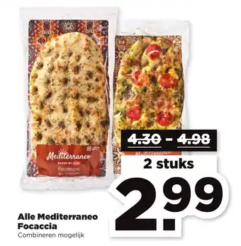 PLUS Alle Mediterraneo Focaccia aanbieding