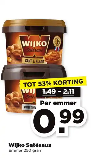 PLUS Wijko Satesaus 250 gr aanbieding