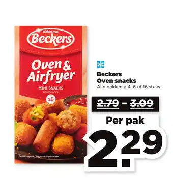 PLUS Beckers oven snacks aanbieding