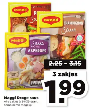 PLUS Maggi Groge saus 34-39 gr aanbieding