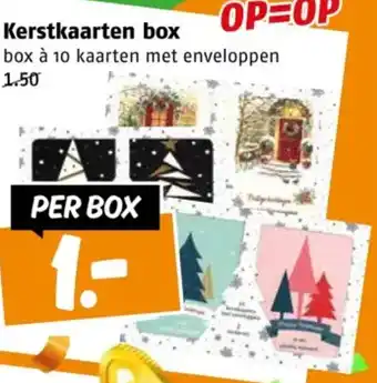 Poiesz Kerstkaarten box aanbieding
