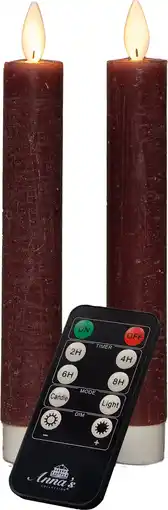 Intratuin Anna's Collection LED dinerkaars Tara met timer roze D 2,2 H 18 cm 2 stuks aanbieding
