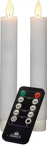 Intratuin Anna's Collection LED dinerkaars met timer wit D 2 H 18 cm 2 stuks aanbieding