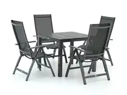 Kees Smit Bellagio Avenza/Fidenza 90cm dining tuinset 5-delig verstelbaar aanbieding