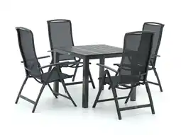 Kees Smit R&S Design Capri/Fidenza 90cm dining tuinset 5-delig verstelbaar aanbieding