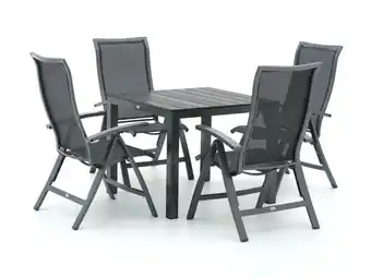 Kees Smit Bellagio Lugo/Fidenza 90cm dining tuinset 5-delig verstelbaar aanbieding