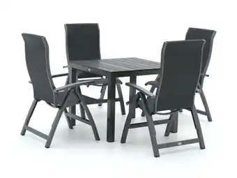 Kees Smit Bellagio Fermo/Fidenza 90cm dining tuinset 5-delig verstelbaar aanbieding