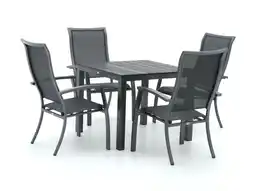 Kees Smit Bellagio Lugo/Fidenza 90cm dining tuinset 5-delig stapelbaar aanbieding