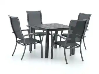 Kees Smit Bellagio Lugo/Fidenza 90cm dining tuinset 5-delig stapelbaar aanbieding