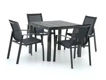 Kees Smit R&S Design Altea/Fidenza 90cm dining tuinset 5-delig stapelbaar aanbieding