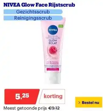 Bol.com NIVEA Glow Face Rijstscrub aanbieding