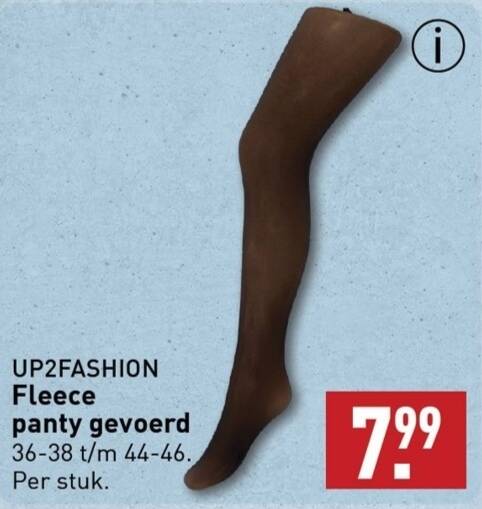 Fleece Panty - Warme Panty voor de Winter - FleecePanty Transparant