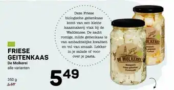 Ekoplaza Friese Geitenkaas De Molkerei 350g aanbieding