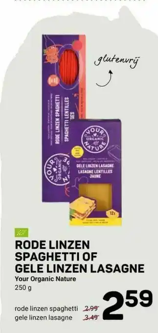 Ekoplaza Rode Linzen Spaghetti Of Gele Linzen Lasagne Your Organic Nature aanbieding