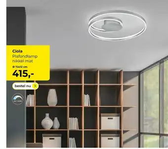 Lampidee Ciola Plafondlamp Nikkel Mat aanbieding