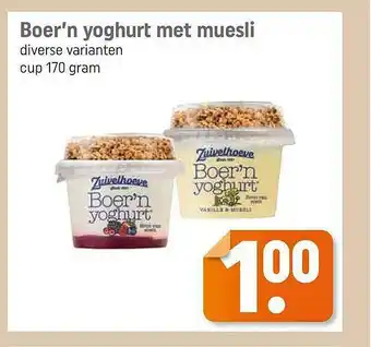 Lekker Makkelijk Boer'n Yoghurt Met Muesli aanbieding