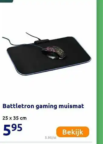 Action Battletron Gaming Muismat 25 X 35 Cm aanbieding