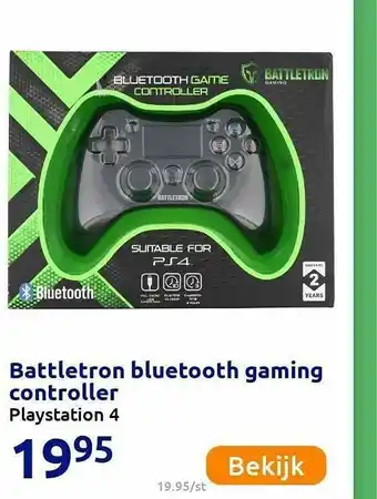 Action Battletron Bluetooth Gaming Controller Playstation 4 aanbieding