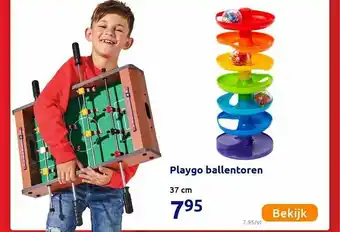 Action Playgo Ballentoren 37 Cm aanbieding