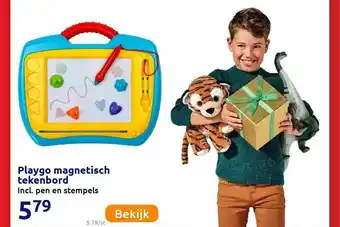 Action Playgo Magnetisch Tekenbord Incl. Pen En Stempels aanbieding