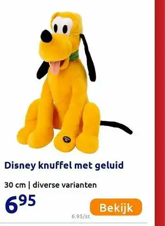 Action Disney Knuffel Met Geluid 30 Cm aanbieding