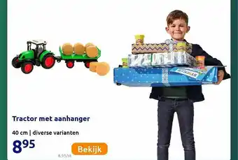 Action Tractor Met Aanhanger 40 Cm aanbieding