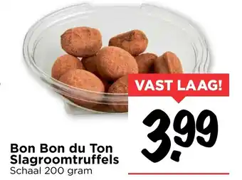 Vomar Voordeelmarkt Bon Bon du Ton Slagroomtruffels 200g aanbieding