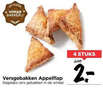 Vomar Voordeelmarkt Versgebakken Appelflap 4st aanbieding