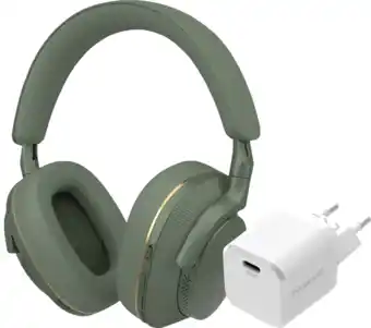 Coolblue Bowers & Wilkins Px7 S2e Groen + BlueBuilt Power Delivery Oplader met Usb C Poort 20W Wit aanbieding