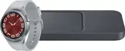 Coolblue Samsung Galaxy Watch 6 Classic Zilver 43mm + Samsung Duo Draadloze Oplader aanbieding