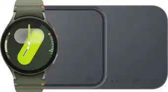 Coolblue Samsung Galaxy Watch 7 Groen 44mm + Duo Draadloze Oplader aanbieding