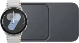 Coolblue Samsung Galaxy Watch 7 Zilver 44mm + Duo Draadloze Oplader aanbieding