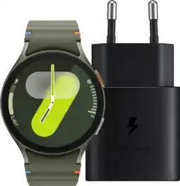 Coolblue Samsung Galaxy Watch 7 Groen 40mm + Oplader 25W aanbieding