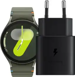 Coolblue Samsung Galaxy Watch 7 Groen 44mm + Oplader 25W aanbieding