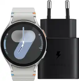 Coolblue Samsung Galaxy Watch 7 Zilver 44mm + Oplader 25W aanbieding