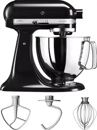 Coolblue KitchenAid Artisan Mixer 5KSM125 Onyx Zwart aanbieding