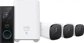 Coolblue Eufycam 2 Pro 3-Pack + Video Doorbell Battery aanbieding