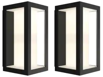 Coolblue Philips Hue Impress muurlamp White and Color zwart smal duo pack aanbieding